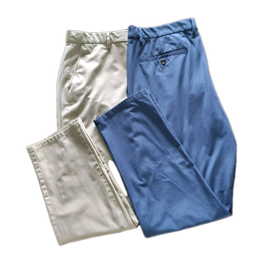 Jos. A. Bank Traveler Collection Lot 2 Dress Pants Mens 38x32 Tailored Fit Navy